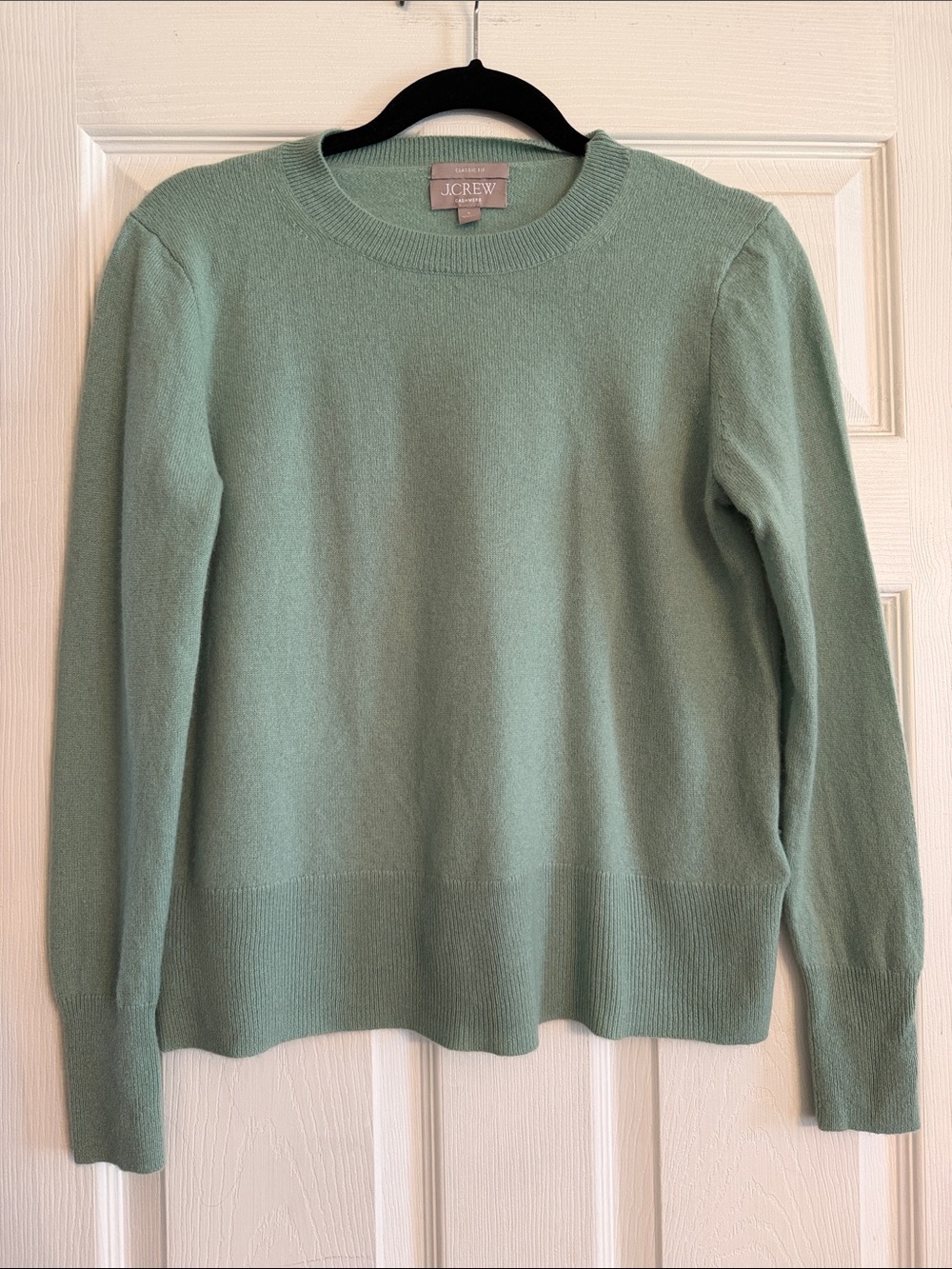 J.Crew Mint Green Cashmere Crewneck Sweater S
